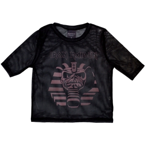 Iron Maiden - Powerslave Mummy Lady Bl Mesh Crop Top in the group MERCHANDISE / T-shirt / Heavy Metal at Bengans Skivbutik AB (5583030r)