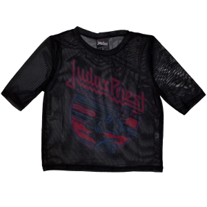 Judas Priest - Screaming For Vengeance Lady Bl Mesh Crop Top in the group MERCHANDISE / T-shirt / Heavy Metal at Bengans Skivbutik AB (5583032r)
