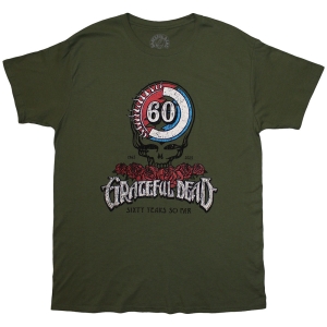Grateful Dead - 60Th Roses Uni Green T-Shirt in the group MERCHANDISE / T-shirt / Pop-Rock at Bengans Skivbutik AB (5583343r)