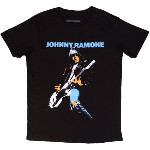 Johnny Ramone - Ripped Denim Uni Bl T-Shirt in the group MERCHANDISE / T-shirt / Punk at Bengans Skivbutik AB (5583346r)