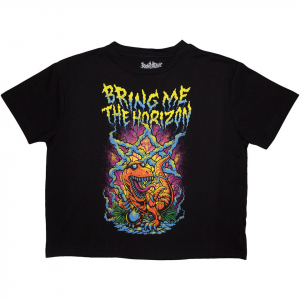 Bring Me The Horizon - Smoking Dinosaur Lady Bl Crop Top in the group OTHER / Övrigt /  at Bengans Skivbutik AB (5583534r)