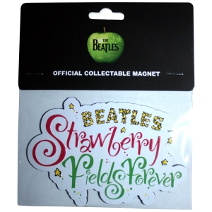 Beatles - Strawberry Fields Forever Logo Embossed Magnet in the group MERCHANDISE / Magnet / Pop-Rock at Bengans Skivbutik AB (5583883)