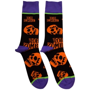 Rob Zombie - Orange Skulls Uni Socks (Size 40-44) (Eu Size 40-44) in the group MERCHANDISE / / at Bengans Skivbutik AB (5586314)