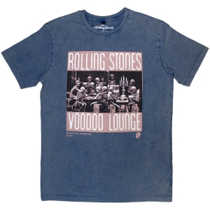 Rolling Stones - Voodoo Skulls Stone Wash Uni Denim T-Shirt in the group MERCHANDISE / T-shirt / Pop-Rock at Bengans Skivbutik AB (5586784r)