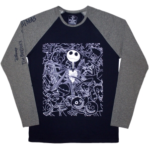 The Nightmare Before Christmas - Jack Crowd Uni Navy/Grey Longsleeve in the group MERCHANDISE / T-shirt / Soundtrack at Bengans Skivbutik AB (5586798r)