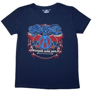 Aerosmith - Rainbow Spade Lady Denim T-Shirt in the group MERCHANDISE / T-shirt / Heavy Metal at Bengans Skivbutik AB (5587245r)