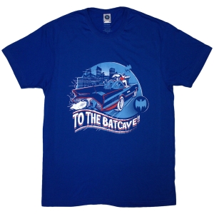 Batman - To The Batcave Uni Blue T-Shirt in the group MERCHANDISE / T-shirt / Soundtrack at Bengans Skivbutik AB (5587247r)