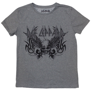 Def Leppard - Tribal Skull Lady Grey T-Shirt in the group MERCHANDISE / T-shirt / Heavy Metal at Bengans Skivbutik AB (5587260r)