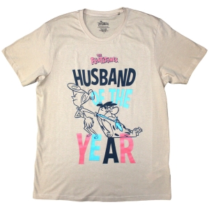 Flintstones - Husband Of The Year Uni Sand T-Shirt in the group MERCHANDISE / T-shirt / TV series at Bengans Skivbutik AB (5587268r)