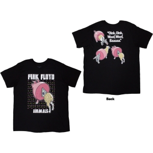 Pink Floyd - Animals Cartoons Uni Bl T-Shirt in the group MERCHANDISE / T-shirt / Pop-Rock at Bengans Skivbutik AB (5587294r)