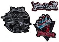 Judas Priest - Patch 3 Set (British Steel, Logo, F in the group MERCHANDISE / Accessoarer / Heavy Metal at Bengans Skivbutik AB (5588097)