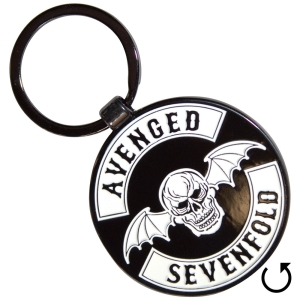 Avenged Sevenfold  - Deathbat Crest Double-Sided Keychain in the group MERCHANDISE / Keyring / Pop-Rock at Bengans Skivbutik AB (5589209)