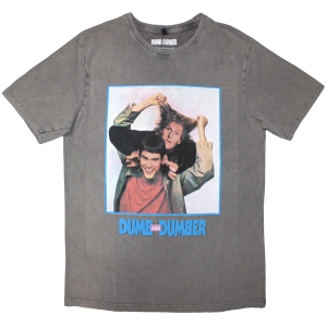 Dumb & Dumber Movie - Movie Poster Stone Wash Uni Grey T-Shirt in the group MERCHANDISE / T-shirt / Soundtrack at Bengans Skivbutik AB (5593176r)