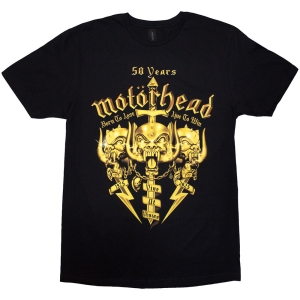Motorhead - 50 Years Swords & Warpig Uni Bl T-Shirt in the group MERCHANDISE / T-shirt / Heavy Metal at Bengans Skivbutik AB (5593180r)