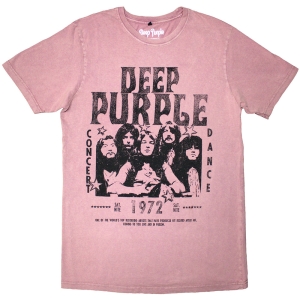 Deep Purple - 1972 Concert Stone Wash Uni Kashmir Red T-Shirt in the group MERCHANDISE / T-shirt / Heavy Metal at Bengans Skivbutik AB (5628726r)