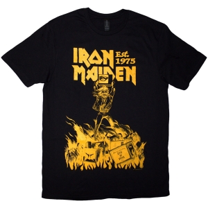 Iron Maiden - Est. 1975 Holy Smoke Jumbo Yellow Uni Bl T-Shirt in the group MERCHANDISE / T-shirt / Heavy Metal at Bengans Skivbutik AB (5628732r)