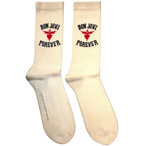 Bon Jovi - Forever Uni Natrl Socks (Eu 40-45) in the group MERCHANDISE / Strumpor / Pop-Rock at Bengans Skivbutik AB (5629362)