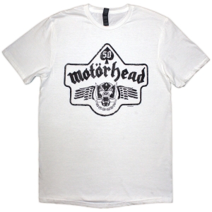 Motorhead - 50 Years Ace Wings Emblem-White in the group MERCHANDISE / T-shirt / Heavy Metal at Bengans Skivbutik AB (5630182r)
