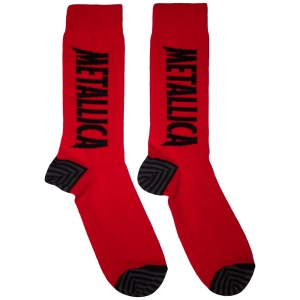 Metallica - Stressed Logo Uni Red Socks in the group MERCHANDISE / / at Bengans Skivbutik AB (5630391)