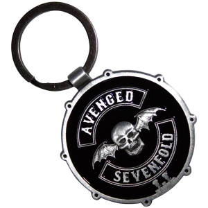 Avenged Sevenfold - Deathbat Crest Drum Double-Sided Keychain in the group MERCHANDISE / Merch / Hårdrock at Bengans Skivbutik AB (5630505)