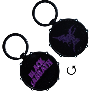 Black Sabbath - Wavy Logo & Daemon Drum Double-Sided Keychain in the group MERCHANDISE / Merch / Hårdrock at Bengans Skivbutik AB (5630509)