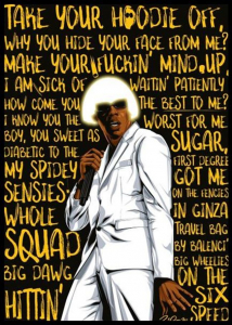 Tyler The Creator - Glam Lyrics 91,5 X 61 Cm in the group OTHER / BW-Poster at Bengans Skivbutik AB (5634350)