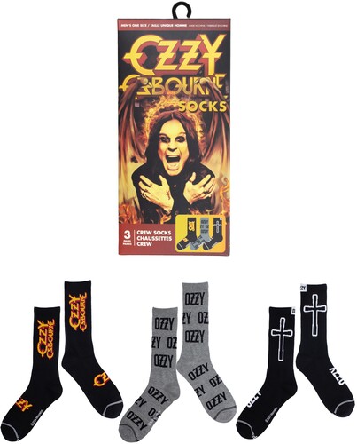 Ozzy Osbourne - Socks 3 Pack In Gift Box (One Size) in the group MERCHANDISE / Strumpor / Heavy Metal at Bengans Skivbutik AB (5634575)