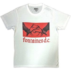Fontaines D.C. - Clashing Stags Uni Wht T-Shirt  (XL) in the group MERCHANDISE / T-shirt / Pop-Rock at Bengans Skivbutik AB (5635718)