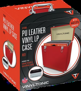 Vinyl Tonic - Pu Leather Lp Case Red Incl Cloth & Brush Set in the group OUR PICKS / Vinyltonic at Bengans Skivbutik AB (5635822)