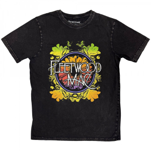 Fleetwood Mac - Circle Floral Logo Stone Wash Uni Bl T-Shirt in the group MERCHANDISE / T-shirt / Pop-Rock at Bengans Skivbutik AB (5637613r)