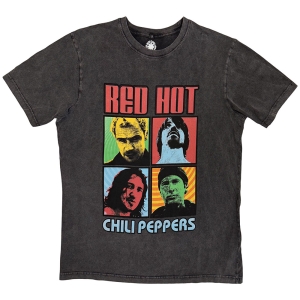 Red Hot Chili Peppers - Portrait Photos Stone Wash Uni Char T-Shirt in the group MERCHANDISE / T-shirt / Pop-Rock at Bengans Skivbutik AB (5637632r)