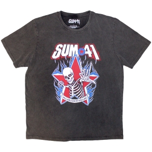 Sum 41 - Aknf Skeleton Stone Wash Uni Char T-Shirt in the group MERCHANDISE / T-shirt / Punk at Bengans Skivbutik AB (5637638r)