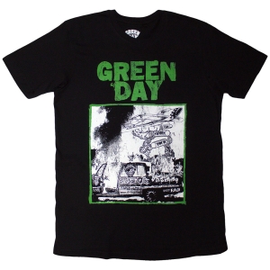 Green Day - Riot Trio Uni Bl T-Shirt in the group MERCHANDISE / T-shirt / Punk at Bengans Skivbutik AB (5637701r)