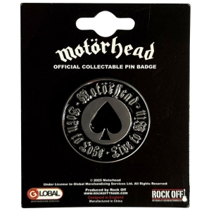 Motorhead - Born To Lose Pin Badge in the group MERCHANDISE / Pin-Button Badge / Heavy Metal at Bengans Skivbutik AB (5638422)