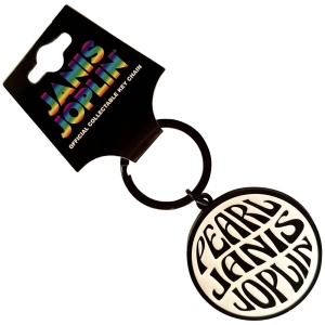 Janis Joplin - Pearl Emblem Mono Keychain in the group MERCHANDISE / Keyring / Pop-Rock at Bengans Skivbutik AB (5638472)