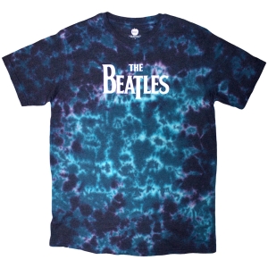 Beatles - Drop T Logo Uni Blue Dip-Dye T-Shirt in the group MERCHANDISE / T-shirt / Pop-Rock at Bengans Skivbutik AB (5638733r)