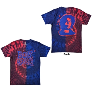 Bob Marley - Trippy Text Uni Red/Blue Dip-Dye T-Shirt in the group MERCHANDISE / T-shirt / Reggae at Bengans Skivbutik AB (5638745r)