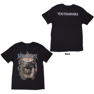 Megadeth - Youthanasia Ripped Thru Uni Bl T-Shirt in the group MERCHANDISE / T-shirt / Heavy Metal at Bengans Skivbutik AB (5638768r)