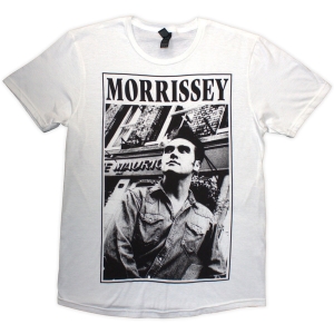 Morrissey - Maurice B&W Uni Wht T-Shirt in the group MERCHANDISE / T-shirt / Pop-Rock at Bengans Skivbutik AB (5638772r)