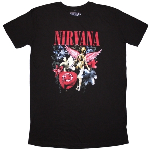 Nirvana - In Utero Vintage Collage Lady Bl T-Shirt Dress in the group MERCHANDISE / T-shirt / Pop-Rock at Bengans Skivbutik AB (5638777r)