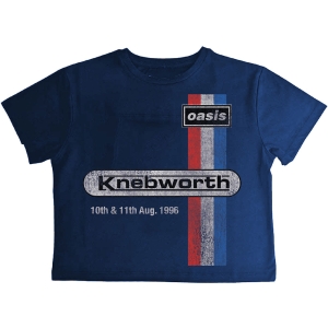 Oasis - Knebworth 96 Lady Navy Crop Top in the group MERCHANDISE / T-shirt / Pop-Rock at Bengans Skivbutik AB (5638780r)