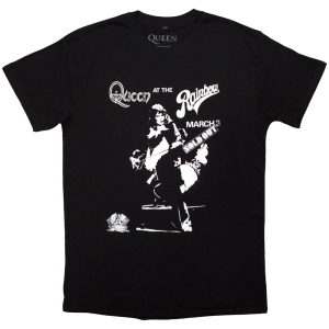 Queen - Live Rainbow Uni Bl T-Shirt in the group MERCHANDISE / T-shirt / Pop-Rock at Bengans Skivbutik AB (5638789r)