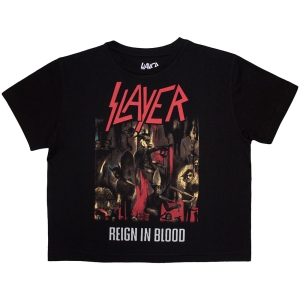 Slayer - Reign In Blood Lady Bl Crop Top in the group MERCHANDISE / T-shirt / Heavy Metal at Bengans Skivbutik AB (5638797r)