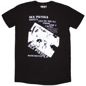 Sex Pistols - Manchester Flyer Lady Bl T-Shirt Dress in the group MERCHANDISE / T-shirt / Punk at Bengans Skivbutik AB (5638803r)