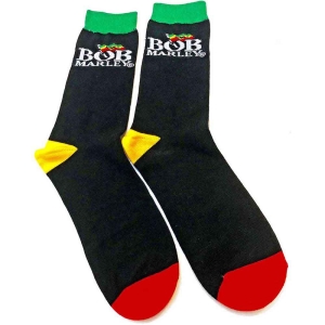 Bob Marley - Logo Uni Bl Socks (Eu 36-40) in the group MERCHANDISE / / at Bengans Skivbutik AB (5641762)