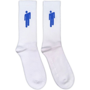 Billie Eilish - Blue Blohsh Uni Wht Socks (Eu 40-45) in the group MERCHANDISE / Strumpor / Pop-Rock at Bengans Skivbutik AB (5641840)
