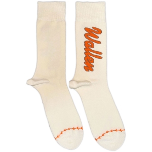 Morgan Wallen - Orange Logo Baseball Uni Natrl Socks (Eu 40-45) in the group MERCHANDISE /  /  at Bengans Skivbutik AB (5641844)