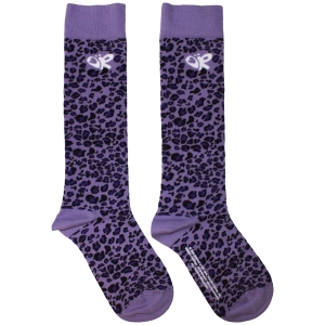 Olivia Rodrigo - Leopard Print Uni Purp Knee Socks (Eu 36-40) in the group MERCHANDISE /  /  at Bengans Skivbutik AB (5641846)
