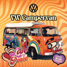 Vw Campervans  - 2026 Square Calendar in the group MERCHANDISE /  /  at Bengans Skivbutik AB (5642905)