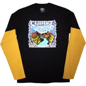 Creedence Clearwater Revival - River Uni Bl/Yell Layered Longsleeve in the group MERCHANDISE / T-shirt / Pop-Rock at Bengans Skivbutik AB (5643856r)